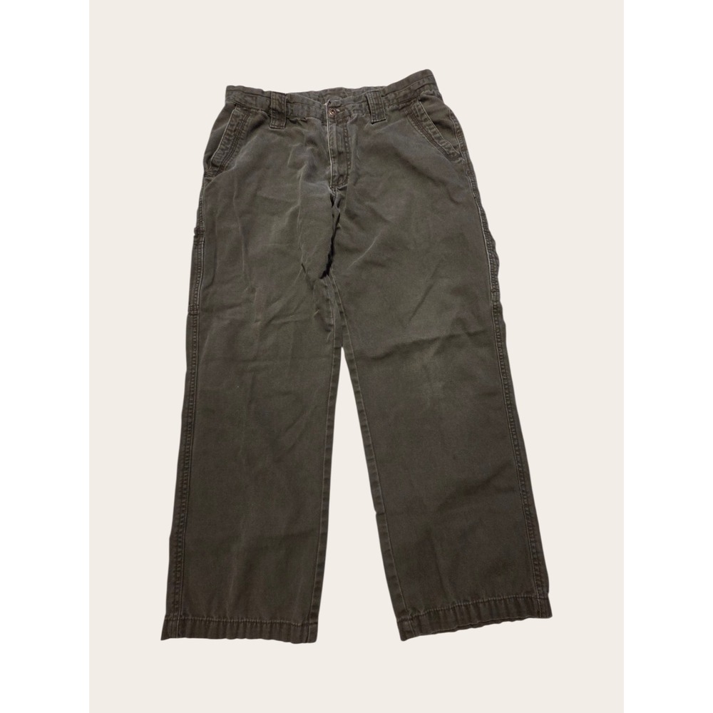 Weatherproof Mens Canvas Utility Carpenter Pants Brown Green‎ 34W 29L Cotton